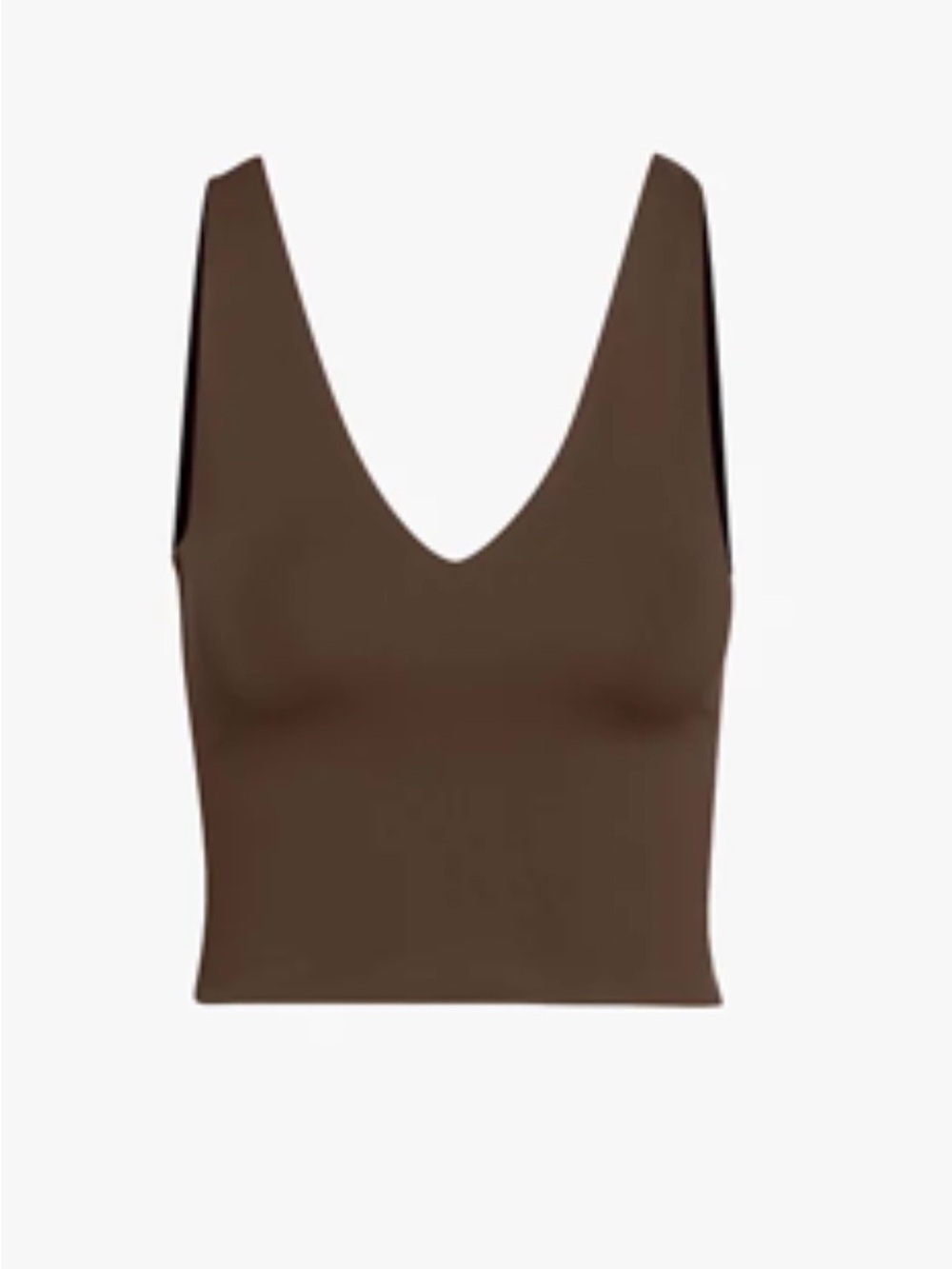 Aritzia Contour V-Neck Tank in Coffee Bean